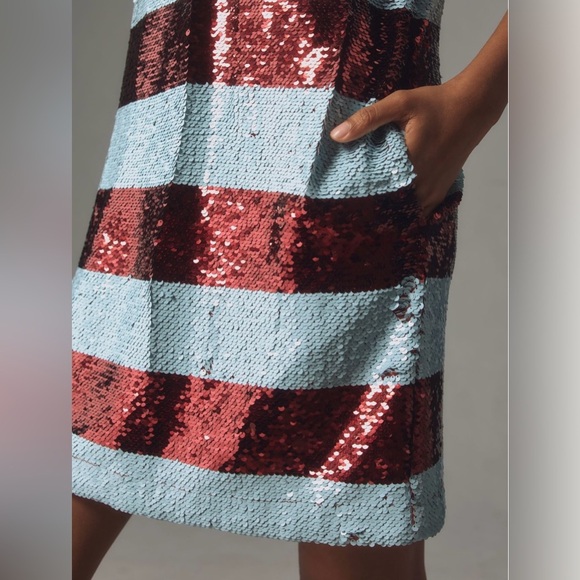 NWT Maeve Short Sleeve Sequin Mini Dress - Picture 11 of 12